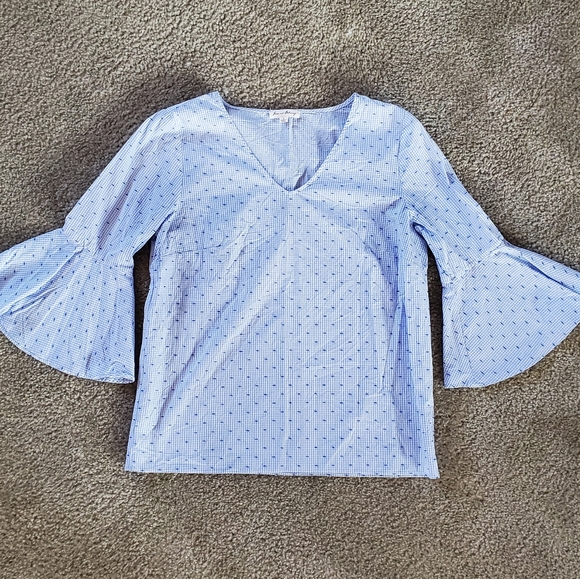 Jane and Delancey Tops - Jane and Delancey Gingham bell sleeve top